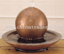 Copper Tabletop Sphere Fountain